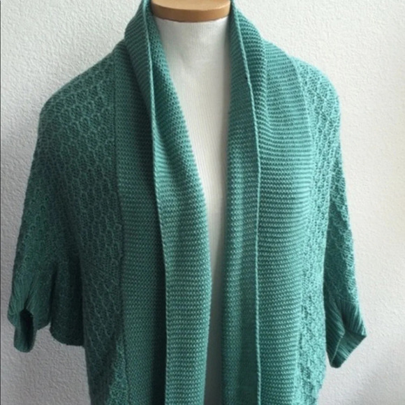 Zara Teal slouchy open knit  cardigan M - Picture 1 of 12